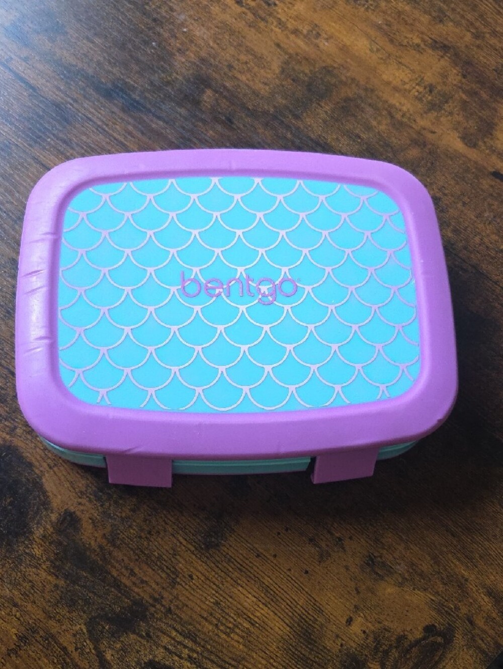 Kids Lunch Box - Pink & Aqua Mermaid Design